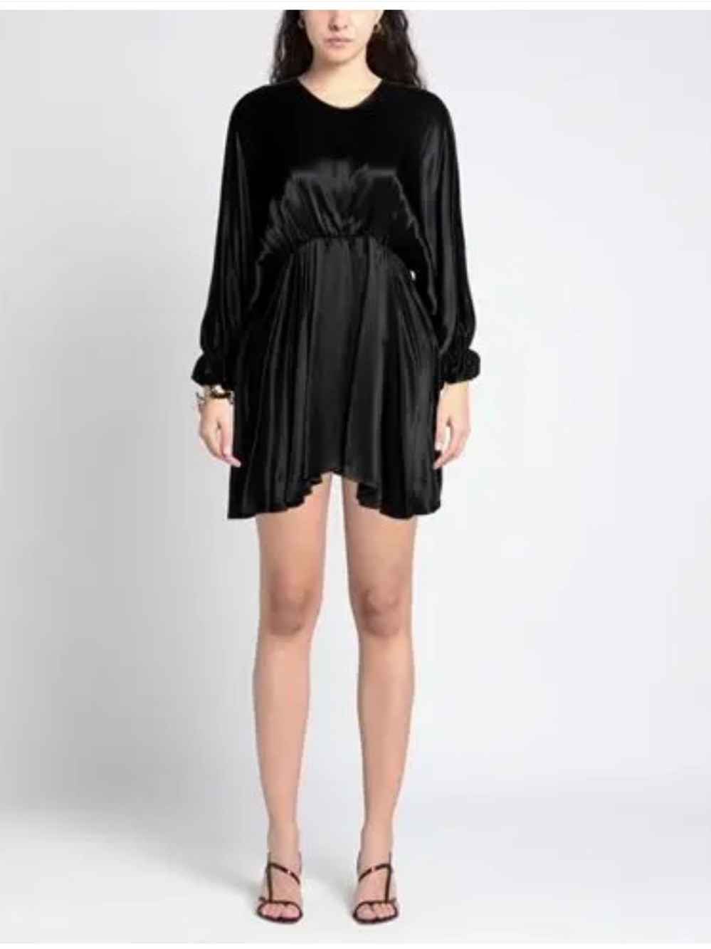 NWOT Black Satin Mini Dress